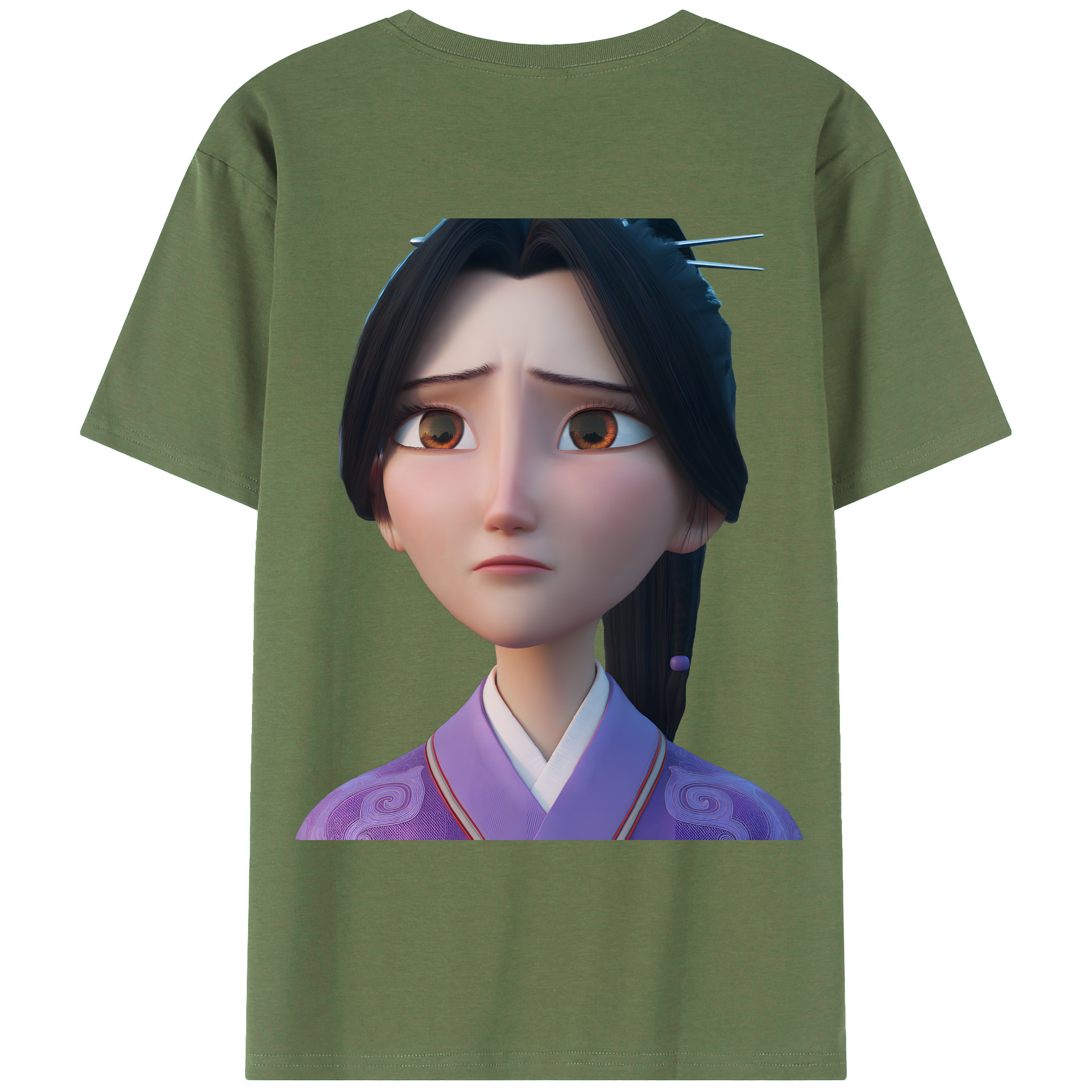 （画像用） Ne Zha 2 ナタ 魔童の大暴れ 綿100％ メンズ半袖Tシャツ（バックプリント） 通気性